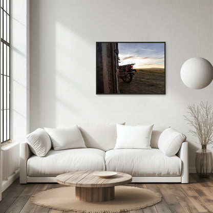 Mongolian sunrise in a Nomad Family