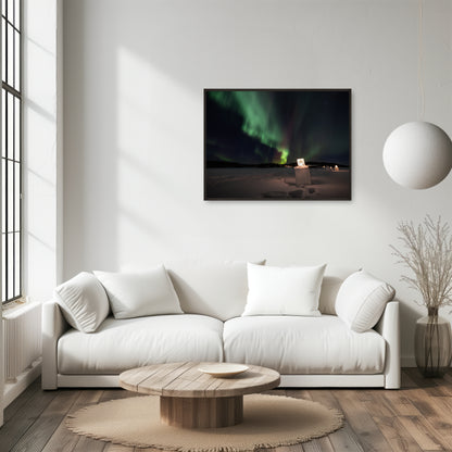 Northern Lights above Ice Candles